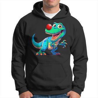 Red Dinosaur Nose Day 2024 T-Rex Hoodie - Thegiftio UK
