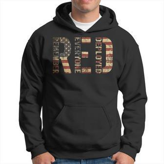 Red Friday Military Support Remember Everyone Deployed Hoodie | Mazezy