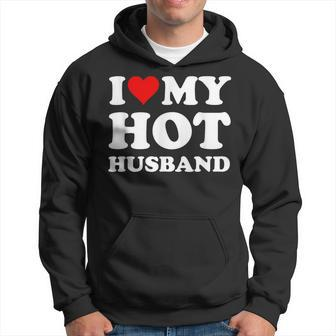 Red Heart I Love My Hot Husband Hoodie - Thegiftio UK
