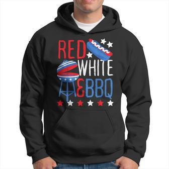 Red White & Blue Bbq Usa Holiday Hot Dog Grill Party Hoodie - Monsterry DE