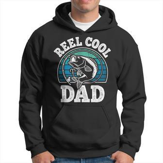 Reel Cool Dad Fishing Papa Vintage Daddy Fathers Day Hoodie - Seseable