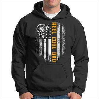 Reel Cool Dad Vintage Flag Fishing Father's Day Hoodie - Thegiftio UK
