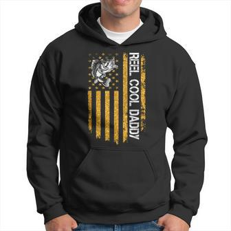Reel Cool Daddy Vintage Flag Fishing Father's Day Hoodie - Thegiftio UK