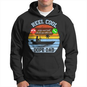 Reel Cool Fishing Dad Classic Black Men'sFather's Hoodie - Monsterry