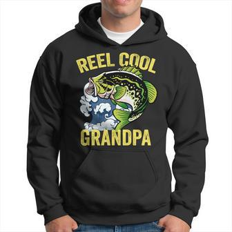 Reel Cool Grandpa Fishing Dad Fathers Day Fisherman Hoodie - Thegiftio UK