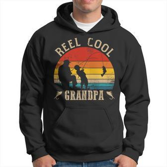 Reel Cool Grandpa Fishing Grandpas Father's Day Hoodie - Thegiftio UK