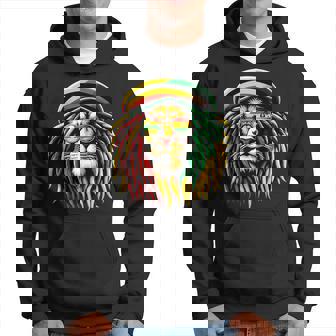 Reggae Music Lovers Jamaican Lion Hoodie - Seseable