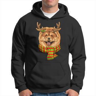 Reindeer Chow Chow Christmas Xmas Dog Chow Chow Lover Hoodie - Monsterry
