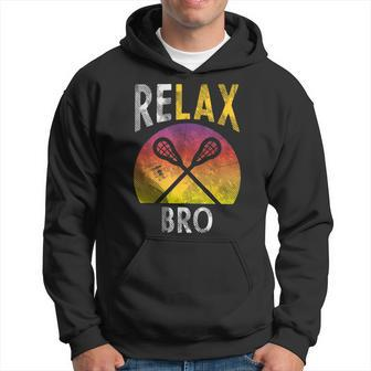 Relax Bro Lacrosse Sayings Lax Player Coach Team Hoodie - Monsterry UK