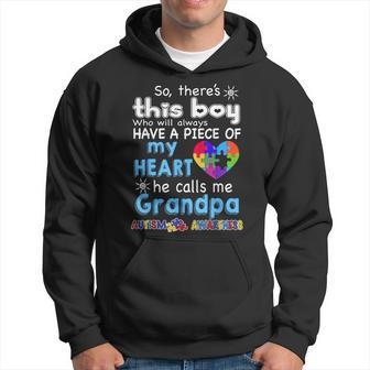 There's This Boy-He Call Me Grandpa Autism Awareness Hoodie - Monsterry DE