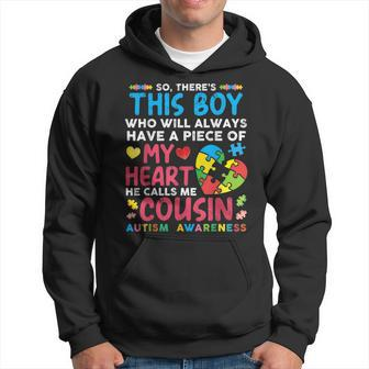 There's This Boy He Calls Me Cousin Autism Awareness Hoodie - Monsterry