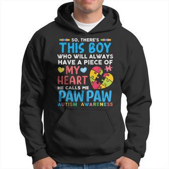 There's This Boy He Calls Me Pawpaw Autism Awareness Hoodie - Monsterry UK