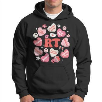 Respiratory Therapy Rt Valentine's Day Candy Heart Hoodie | Mazezy