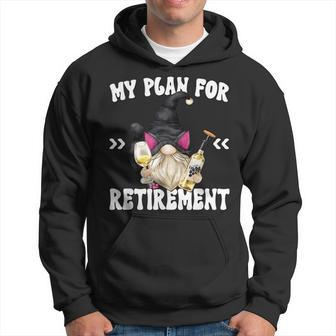 Retired Cat Dad Gnome Retirement Plan For Cat Grandpa Life Hoodie - Monsterry CA