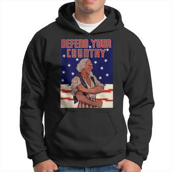 Retro American Pride Uncle Sam Military Recruit Wwii Poster Hoodie - Monsterry CA