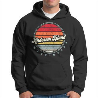 Retro Anderson Island Home State Cool 70S Style Sunset Hoodie - Monsterry DE