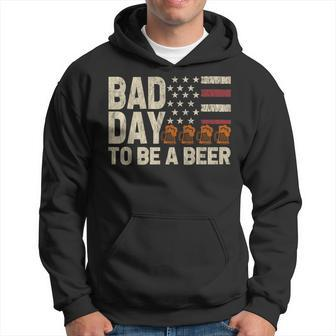 Retro Bad Day To Be A Beer Usa Flag Beer 4Th Of July Hoodie - Monsterry AU