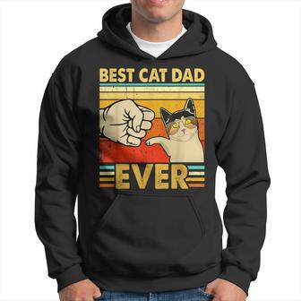 Retro Cat Daddy Kitten Lover Best Cat Dad Ever Father's Day Hoodie - Monsterry DE