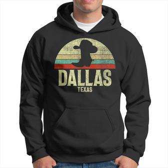 Retro Dallas Texas Cowboy Hat On Cowboy Boot Vintage Hoodie - Monsterry CA