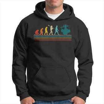 Retro Drumming Evolution Of Drummer Novelty Hoodie - Thegiftio UK