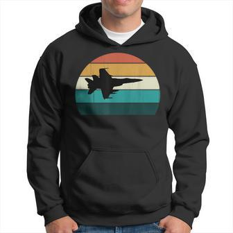 Retro Fighter Aircraft Flying Vintage Sunset Military Jet Hoodie - Monsterry DE