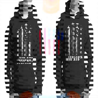 Retro Fighter Jet Airplane Usa Flag 4Th Of July Patriotic Hoodie - Seseable