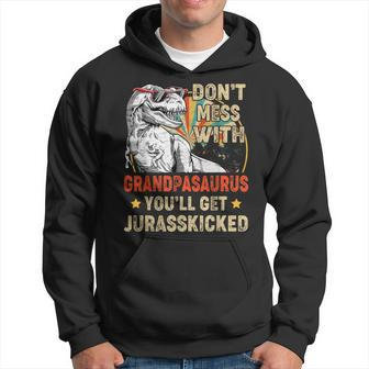 Retro Grandpa Rex Saurus Father's Day Christmas Dinosaurs Hoodie - Monsterry