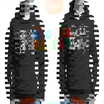 Retro Groovy Pap Pap For Father's Day Dad Grandpa Men Hoodie | Mazezy