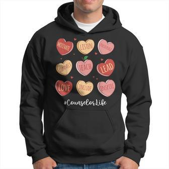Retro Hearts School Counselor Life Valentines Day Hoodie - Seseable