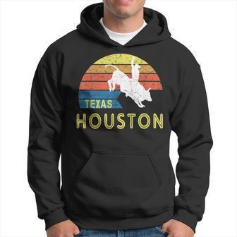 Retro Houston Texas Souvenir With A Vintage Rodeo Rider Hoodie - Monsterry CA