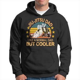 Retro Jiu-Jitsu Dad Bjj Martial Arts Fathers Day Hoodie - Monsterry DE