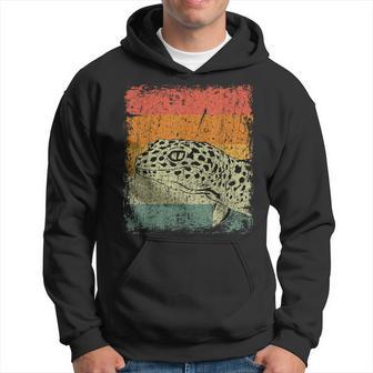 Retro Lizard Reptile Vintage Leopard Gecko Hoodie - Monsterry