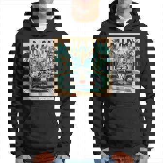 Retro Miami Racing Car Formula Racing Hoodie | Mazezy