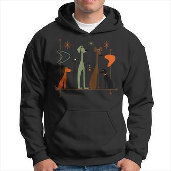 Retro Mid-Century Modern Dogs 50S 60S Style Hoodie - Seseable