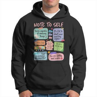 Retro Note To Self School Counselor Mental Health Hoodie | Mazezy