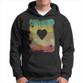 Retro Poker Texas Hold'em Queen Of Hearts Vintage Poker Hoodie - Thegiftio UK