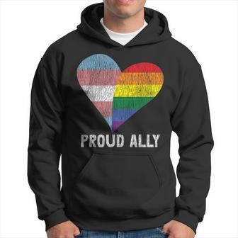 Retro Proud Ally Lesbian Gay Bisexual Trans Pan Queer Lgbtq Hoodie - Monsterry DE