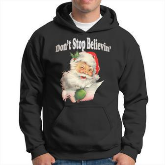 Retro Santa Claus Dont Stop Believing In Santa T Hoodie - Monsterry UK