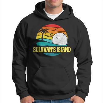 Retro Sullivan's Island Beach Sun & Surf Eighties Graphic Hoodie - Monsterry DE