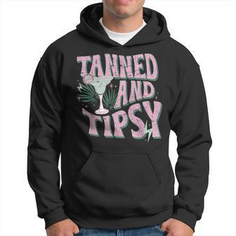 Retro Tanned And Tipsy Beach Summer Vacation Summer Hoodie - Monsterry