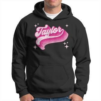 Retro Taylor First Name Personalized Birthday Hoodie - Monsterry