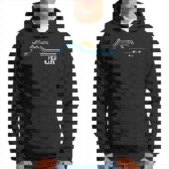 Retro Utah T Vintage Sunrise Mountains Hoodie - Monsterry