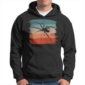 Retro Vintage Black Widow Spider Spiders Hoodie - Monsterry