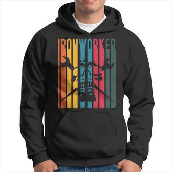 Retro Vintage Colorful Ironworker For Ironworkers Hoodie | Mazezy