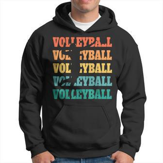 Retro Vintage Colors Volleyball Volleyball Hoodie - Monsterry DE