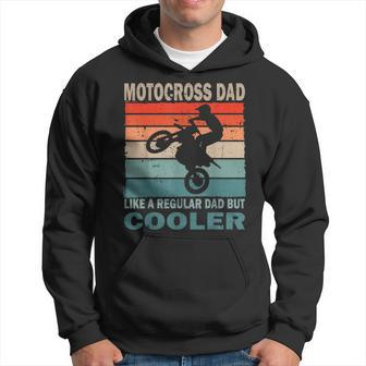 Retro Vintage Dirt Bike Dad Motocross Fan Father's Day Hoodie - Monsterry DE