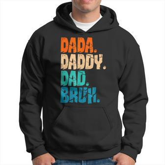 Retro Vintage Dada Daddy Dad Bruh Fathers Day Hoodie - Thegiftio UK