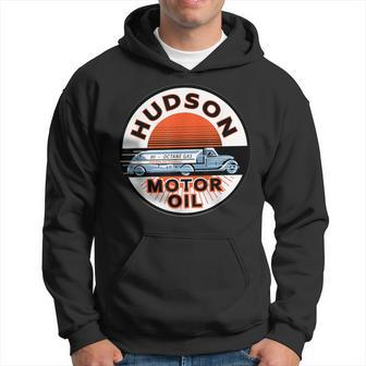 Retro Vintage Gas Station Hudson Motor Oil Car Bikes Garage Hoodie - Seseable