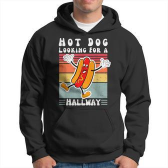 Retro Vintage Hot Dog Looking For A Hallway Hoodie - Monsterry AU