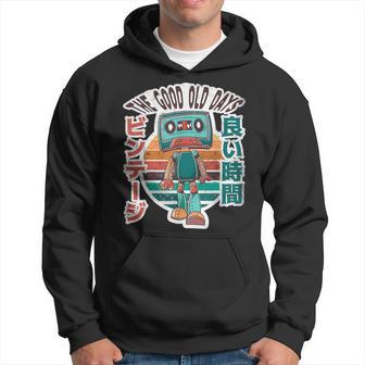 Retro Vintage Mixtape Robot The Good Old Days 80S Music Hoodie - Monsterry